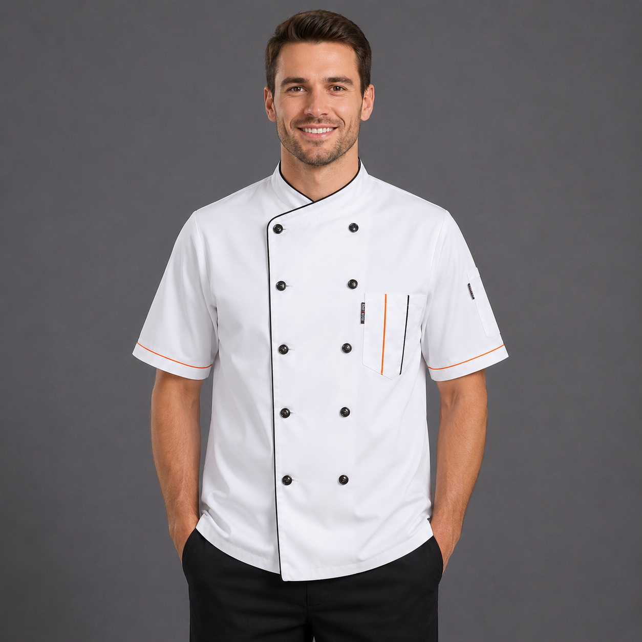 Unisex Professional Chef Jacket – Long & Short Sleeve | Restaurant Kitchen Coat | 3 Colors | Sizes M–4XL