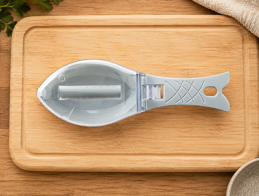 Fish Scale Scraper with Built-In Catch Container 🐟