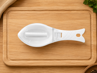 Fish Scale Scraper with Built-In Catch Container 🐟