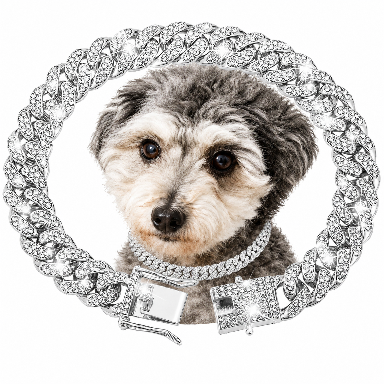 💎 Diamond Link Dog Collar | Mayu Life Pet Collection