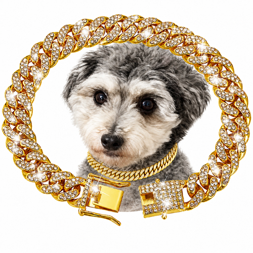 💎 Diamond Link Dog Collar | Mayu Life Pet Collection